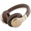 GUESS 4G Script Metal Logo bezvadu austiņas Bluetooth 5.3 Brūna