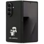 Karl Lagerfeld Saffiano Karl & Choupette Pin Maciņš Samsung Galaxy Z Fold7 – Melns