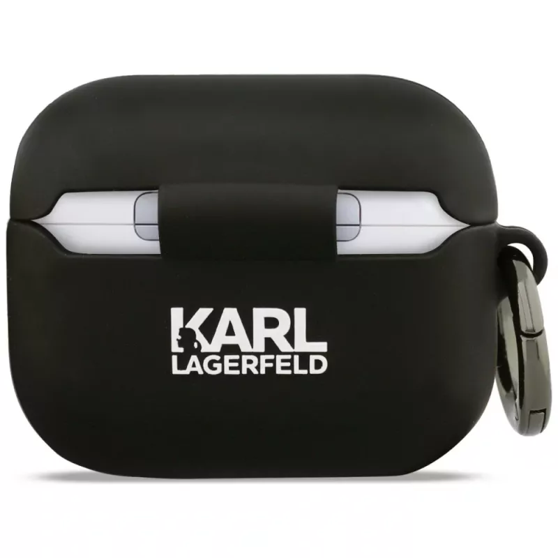 Karl Lagerfeld Silikona 3D Choupette galvas maciņš AirPods Pro 3 - Melns