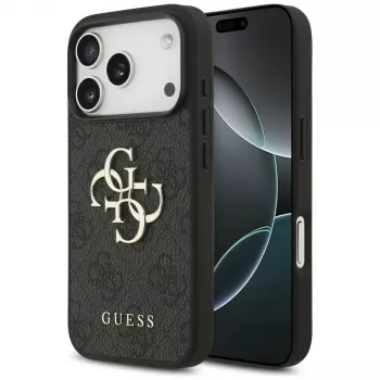 GUESS 4G Big Logo aizsargmaciņa iPhone 17 Pro / 18 Pro - melna