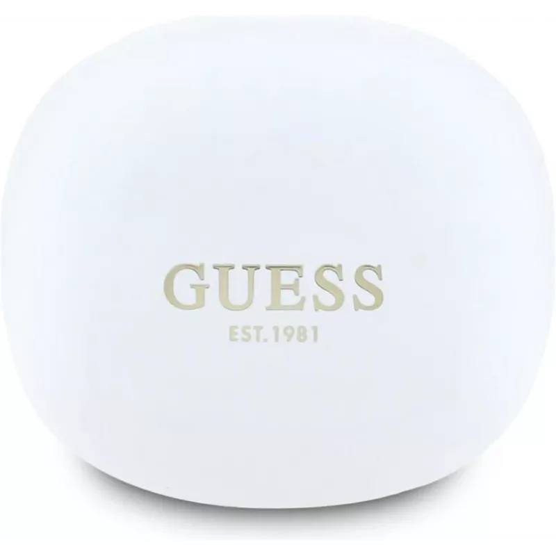 GUESS Flat Classic Logo Electroplated True Wireless austiņas, baltas