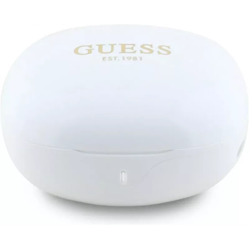 GUESS Flat Classic Logo Electroplated True Wireless austiņas, baltas
