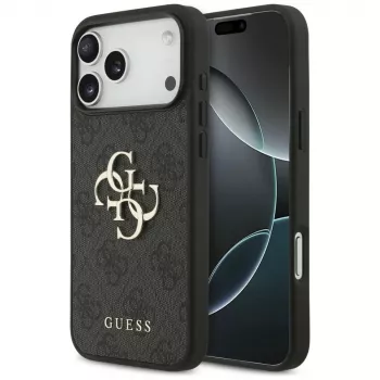 GUESS 4G Big Logo maciņš iPhone 17 Pro Max / 18 Pro Max - Melns