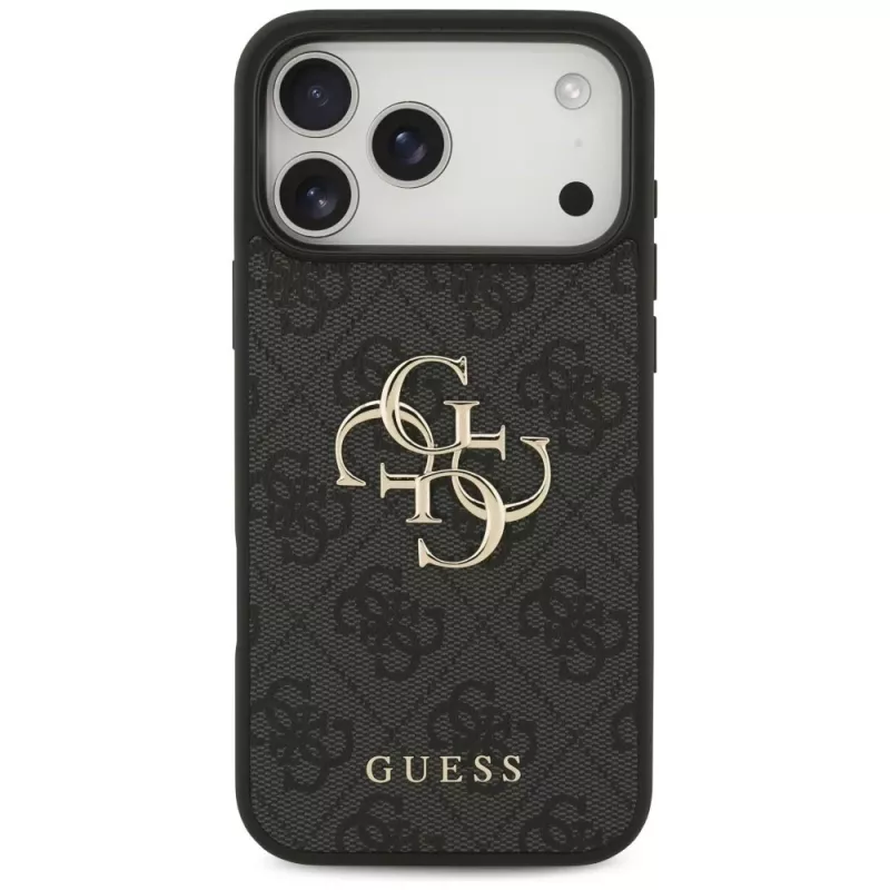 GUESS 4G Big Logo maciņš iPhone 17 Pro Max / 18 Pro Max - Melns