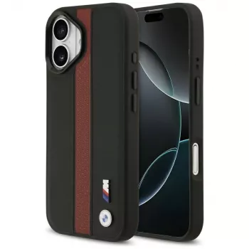 BMW M Perforated Stripe Logo MagSafe maciņš iPhone 17 - sarkans