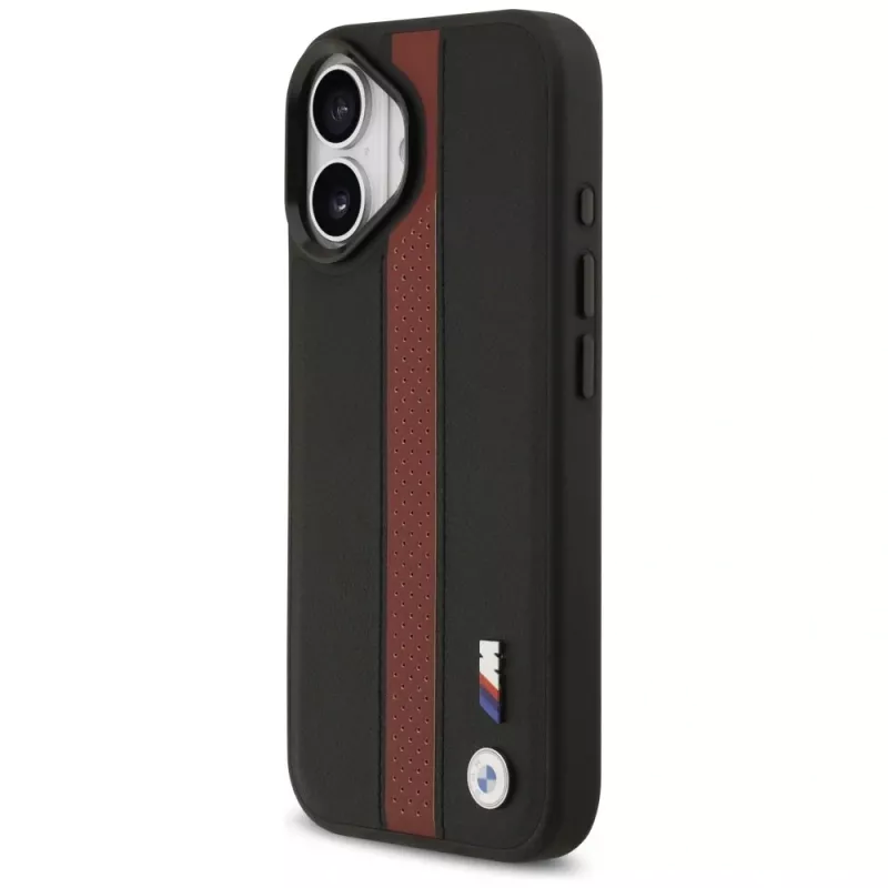 BMW M Perforated Stripe Logo MagSafe maciņš iPhone 17 - sarkans