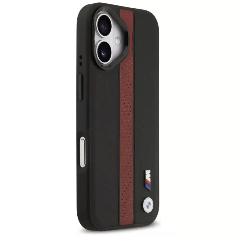 BMW M Perforated Stripe Logo MagSafe maciņš iPhone 17 - sarkans