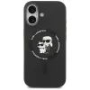 Karl Lagerfeld Silikona Karl & Choupette gredzena MagSafe maciņš iPhone 17 - Melns