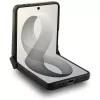 BMW M ādas perforēts trīskrāsu svītru MagSafe maciņš Samsung Galaxy Z Flip8 - Melns