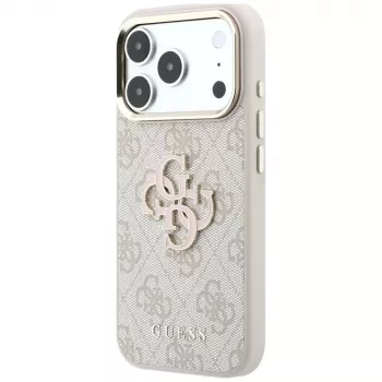 GUESS 4G & Big Resin Logo maciņš iPhone 17 Pro / 18 Pro - Rozā