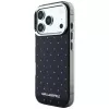 Karl Lagerfeld IML Rhinestones Allover un Elektroplatēts Logo Maciņš iPhone 18 Pro / 17 Pro - Melns