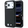 BMW M Carbon Metal Logo MagSafe Maciņš iPhone 18 Pro / 17 Pro – Melns