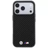 BMW M Carbon Metal Logo MagSafe Maciņš iPhone 18 Pro / 17 Pro – Melns