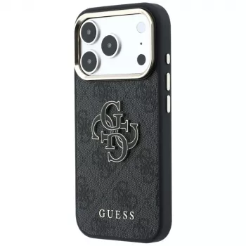 GUESS 4G & Big Resin Logo maciņš iPhone 17 Pro / 18 Pro - Melns