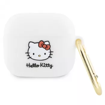 Hello Kitty HKA33DKHSH AirPods 3 vāciņš balts silikona 3D Kitty galva
