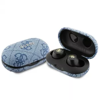 GUESS GUTWSP4EGB True Wireless Bluetooth austiņas ar uzlādes dokstaciju, ENC, zils metāls
