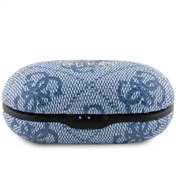 GUESS GUTWSP4EGB True Wireless Bluetooth austiņas ar uzlādes dokstaciju, ENC, zils metāls