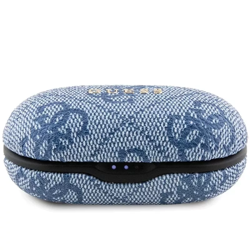 GUESS GUTWSP4EGB True Wireless Bluetooth austiņas ar uzlādes dokstaciju, ENC, zils metāls