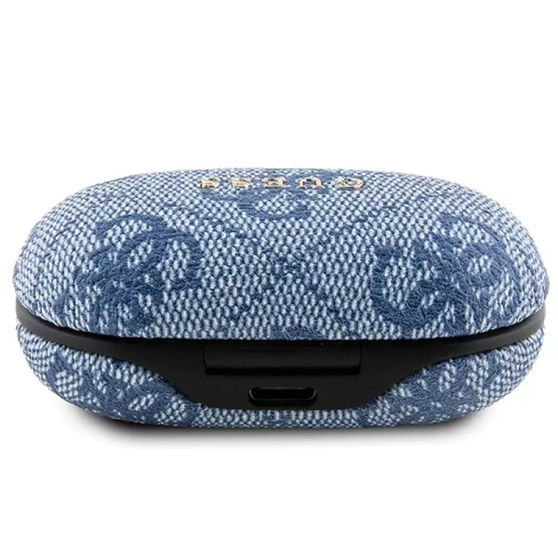 GUESS GUTWSP4EGB True Wireless Bluetooth austiņas ar uzlādes dokstaciju, ENC, zils metāls