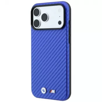 BMW M Carbon Metal Logo MagSafe maciņš iPhone 18 Pro / 17 Pro - Zils