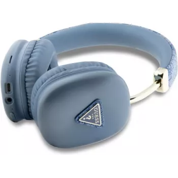 GUESS 4G Triangle Logo bezvadu austiņas (over-ear) Bluetooth 5.3, zilas