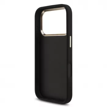 GUESS 4G Big Classic Logo maciņš iPhone 18 Pro Max / 17 Pro Max - Melns un Zelts