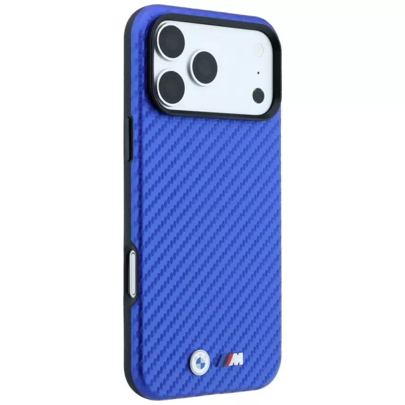 BMW M Carbon Metal Logo MagSafe Maciņš iPhone 18 Pro Max / 17 Pro Max - Zils