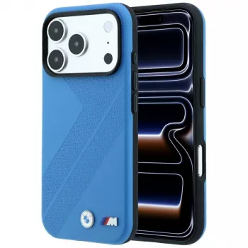 BMW M Tire Track Metal Logo MagSafe vāciņš iPhone 18 Pro / 17 Pro - zils