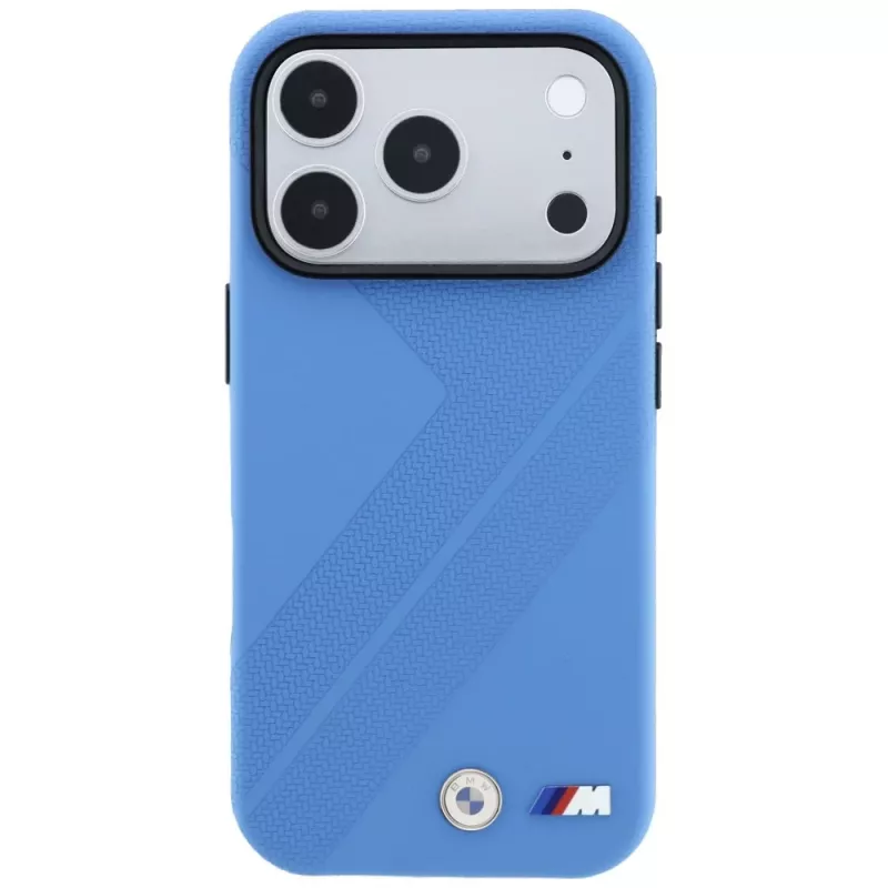 BMW M Tire Track Metal Logo MagSafe vāciņš iPhone 18 Pro / 17 Pro - zils