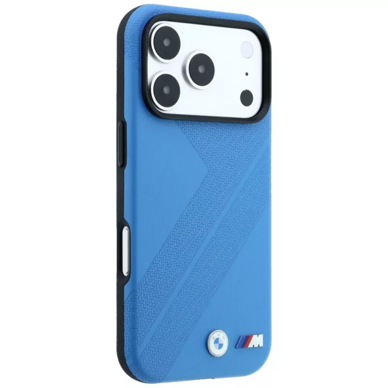 BMW M Tire Track Metal Logo MagSafe vāciņš iPhone 18 Pro / 17 Pro - zils