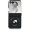 Karl Lagerfeld Karl & Choupette Pins Macīgais vāciņš Samsung Galaxy Z Flip8 - Melns