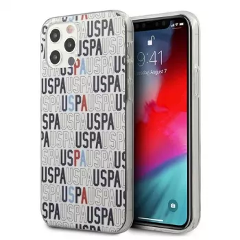 U.S. Polo Assn. Logo Mania Maciņš iPhone 12/12 Pro — balts