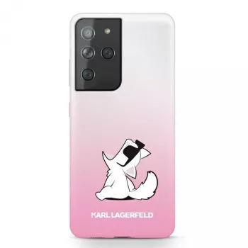 Karl Lagerfeld KLHCS21LCFNRCPI S21 Ultra cietais maciņš Pink Choupette Fun
