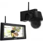 ABUS EasyLook BasicSet PPDF17100 bezvadu novērošanas kameras komplekts, 4 kanāli ar 1 kameru, 2K QHD, 2.4 GHz, 7 collu monitors, IP66