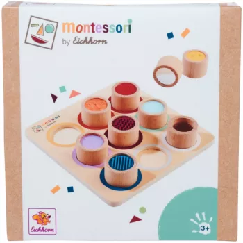 Eichhorn Montessori Sensoriskā tāfele – 6 taustes faktūras, bērza koks, vecumam no 12 mēn.