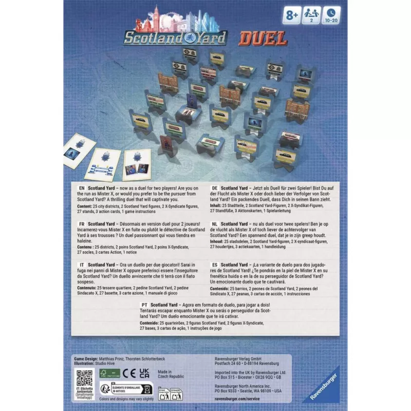 Ravensburger Scotland Yard Duel - 2 spēlētāju detektīvu kāršu spēle