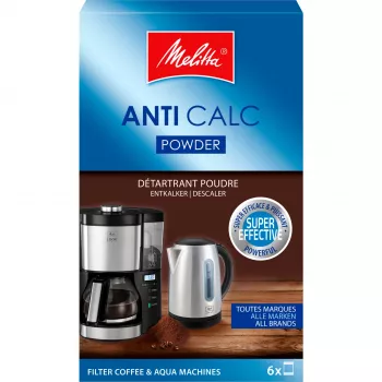 MELITTA Anti Calc atkaļķošanas šķidrums kafijas automātiem – 250 ml, universāls, citronskābes formula, līdz 2 lietošanas reizēm
