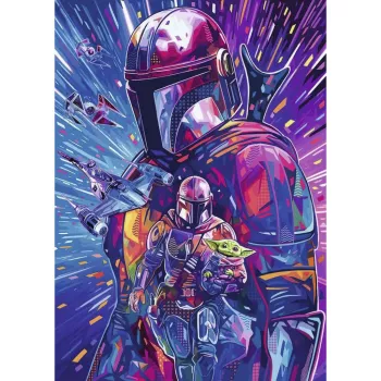 RAVENSBURGER Puzle Star Wars Hyper Space Collection: The Mandalorian (500 gab., lielie gabali)