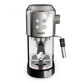 Krups Virtuoso XP444C10 Pusautomātiskā espresso kafijas automāts, 15 bar, 1L, Melns/Sudrabs