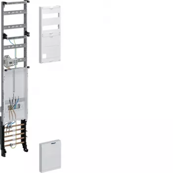 Hager Universālais skaitītāja panelis ZH53X9ST, 1 skaitītāja vieta, 3 sadales rindas, 1350mm, iepriekš savienots, 5 polu kopne, 63A, reģionālais apstiprinājums NRW/SH/MV/N-Sachsen