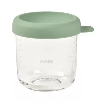 BEABA Stikla burciņa bērnu pārtikai ar hermētisku vāciņu 250 ml Salvijas zaļa