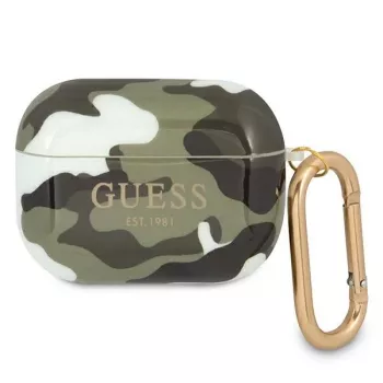 GUESS GUAPUCAMA AirPods Pro vāciņš Green/Khaki Camo kolekcija