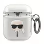 Karl Lagerfeld KLA2UKHGS AirPods 1/2 vāciņš Silver Glitter Karl's Head