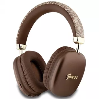 GUESS GUE003639 Gcube Metallic Script Logo austiņas uz auss Bluetooth brūnā krāsā