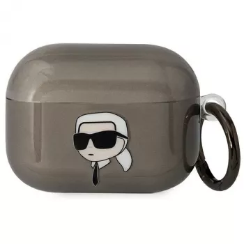 Karl Lagerfeld KLAPHNIKTCK AirPods Pro vāciņš Black Karl Head