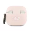 Karl Lagerfeld Silikona Choupette galvas 3D maciņš AirPods 4 – Rozā