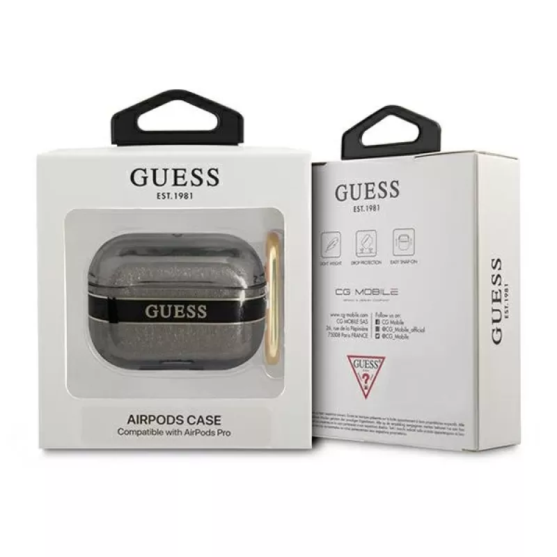 GUESS Strap Collection AirPods Pro maciņš - Melns