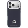 Karl Lagerfeld Karl & Choupette Head Pins Saffiano MagSafe maciņš iPhone 17 Pro - zils