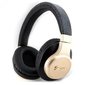 GUESS GUBH604GEMK Bluetooth Over-Ausis Ausu Telefoni Melni 4G Script