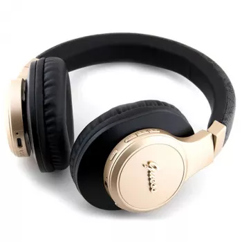 GUESS GUBH604GEMK Bluetooth Over-Ausis Ausu Telefoni Melni 4G Script